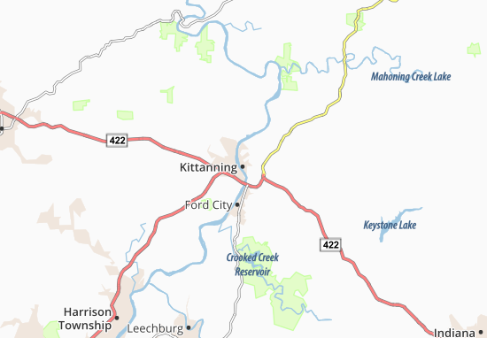 Karte Stadtplan Kittanning