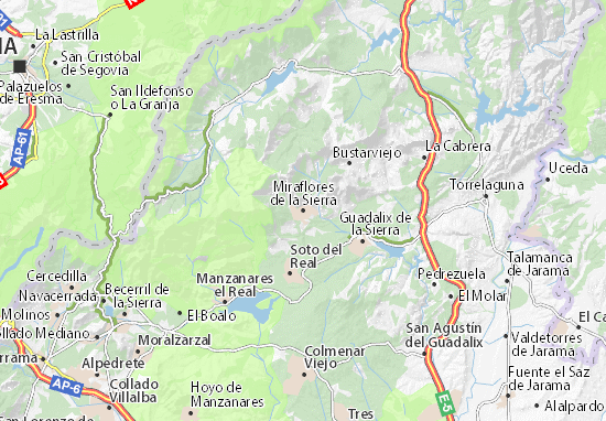 Mapa Plano Miraflores de la Sierra