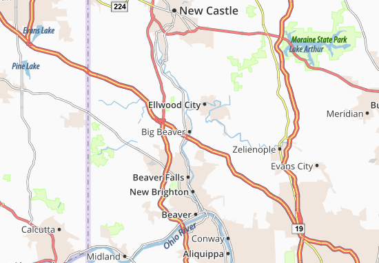 Karte Stadtplan Big Beaver