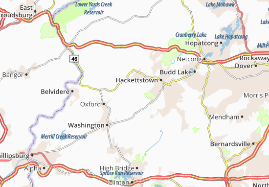 Kaart Plattegrond Mansfield Township