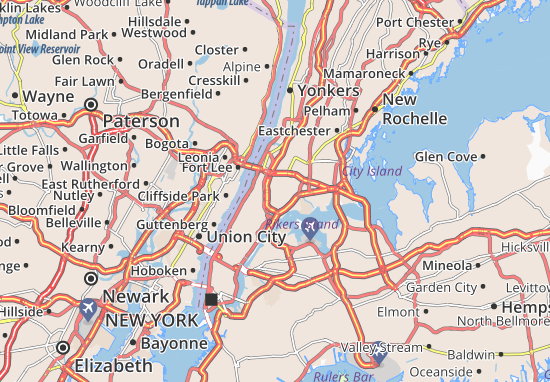 Karte Stadtplan Bronx