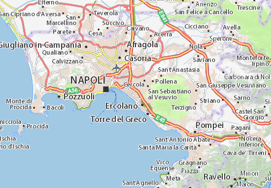 Kaart Plattegrond San Giorgio a Cremano
