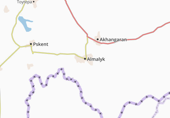 Karte Stadtplan Almalyk