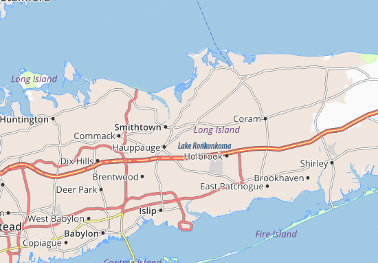 Karte Stadtplan Nesconset