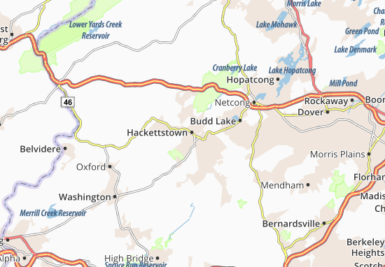 Karte Stadtplan Hackettstown