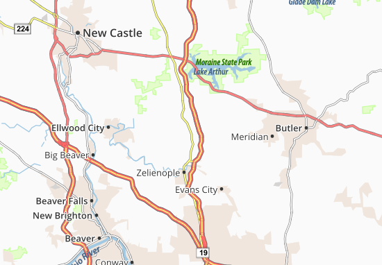 Karte Stadtplan Middle Lancaster