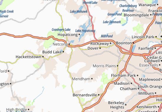 Karte Stadtplan Succasunna-Kenvil