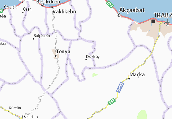Düzköy Map