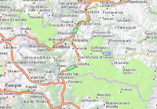 Kaart Plattegrond San Michele di Serino