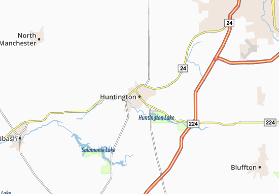 Kaart Plattegrond Huntington