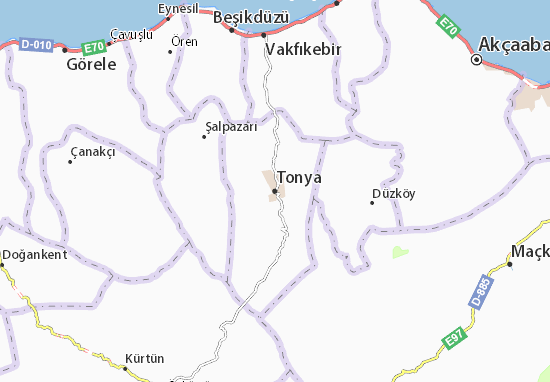 Karte Stadtplan Tonya