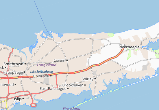 Karte Stadtplan Middle Island