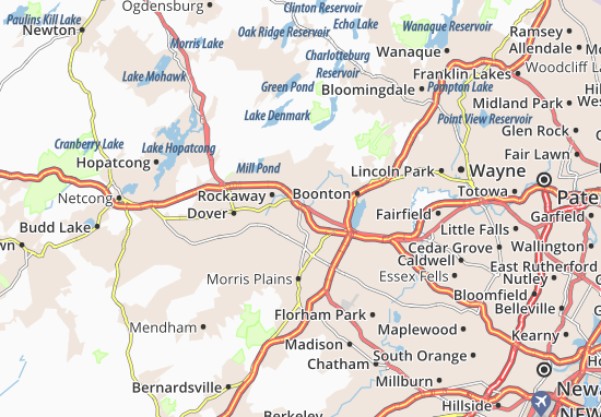 Karte Stadtplan Denville