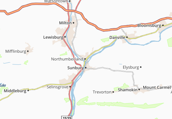 Mapa Northumberland