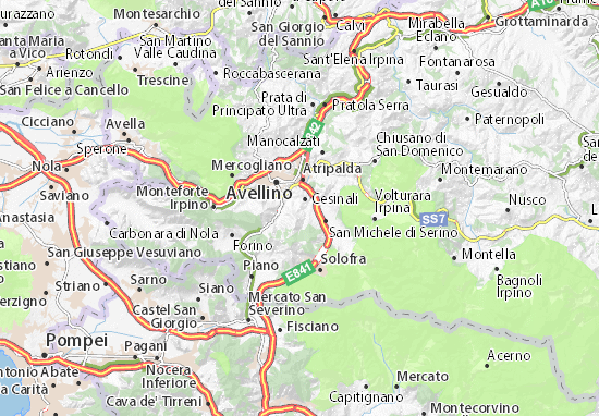 Karte Stadtplan Aiello del Sabato