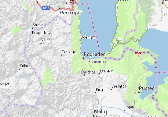 Pogradec Map