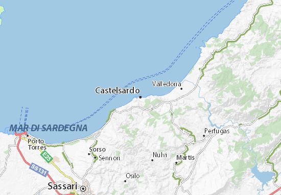 Kaart Plattegrond Castelsardo