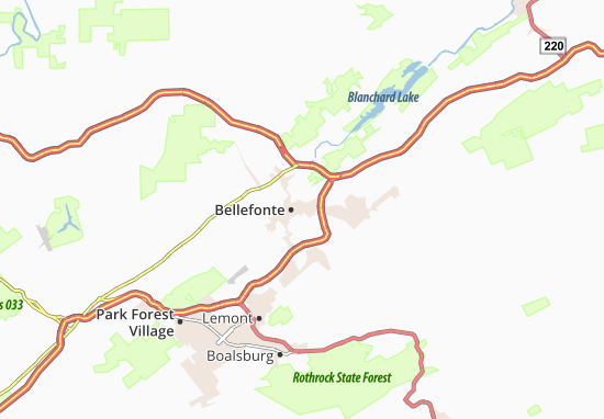 Karte Stadtplan Bellefonte