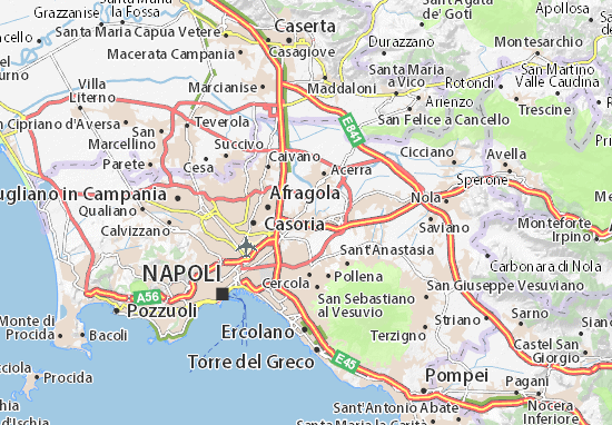 Karte Stadtplan Licignano di Napoli
