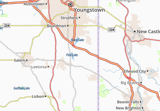 Kaart Plattegrond New Springfield