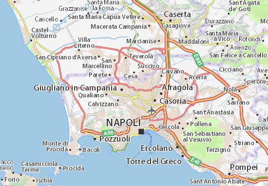 Karte Stadtplan Melito di Napoli