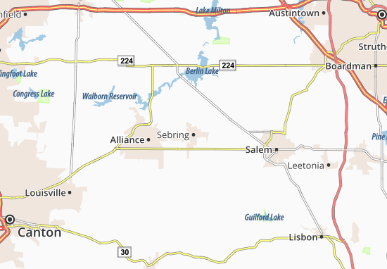 Karte Stadtplan Sebring