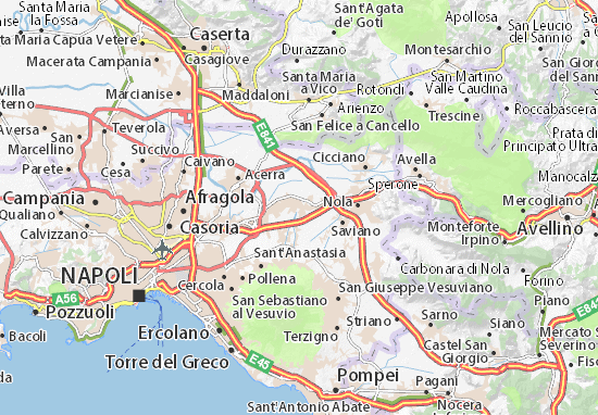 Kaart Plattegrond Marigliano