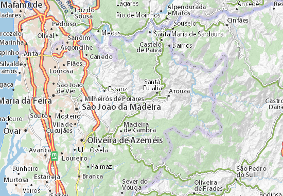 Karte Stadtplan Lavandeira