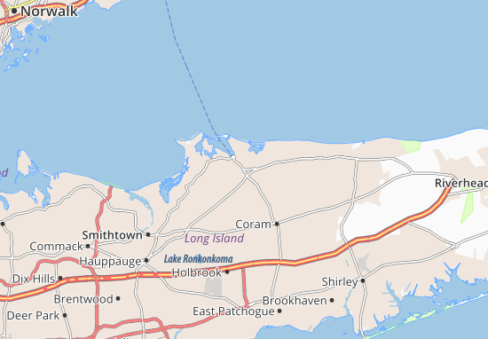 Karte Stadtplan Port Jefferson Station