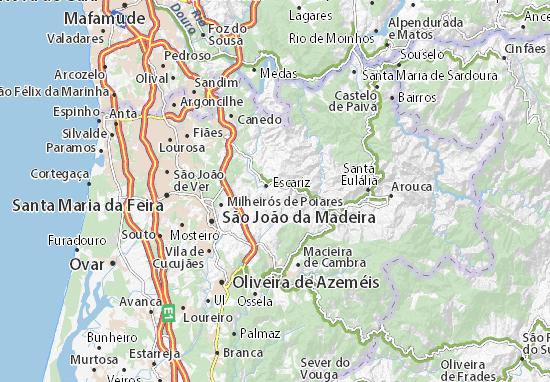 Karte Stadtplan Vale de Lameiro
