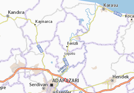 Karte Stadtplan Ferizli