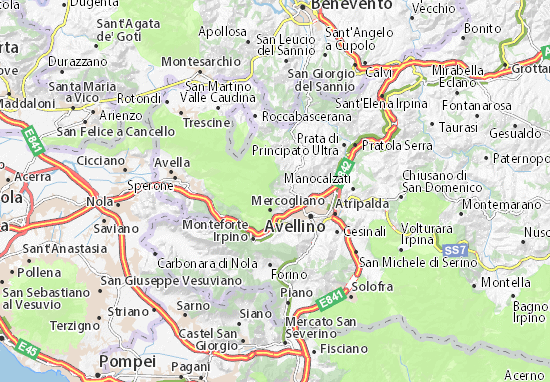 Mapa Ospedaletto d&#x27;Alpinolo