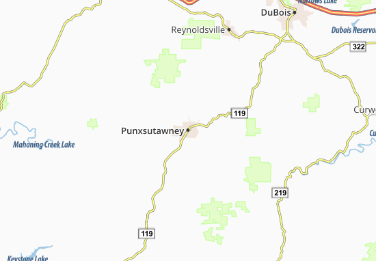 Mapa Punxsutawney