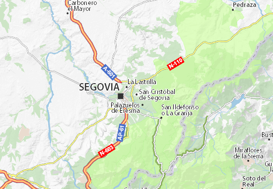 Kaart Plattegrond San Cristóbal de Segovia