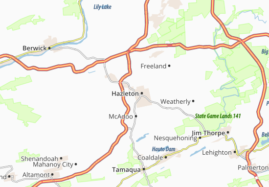 West Hazleton Map