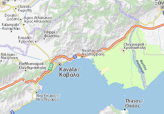 Néa Karváli Map