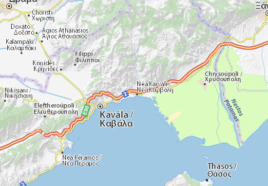 Kavála Map