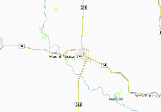 Karte Stadtplan Mount Pleasant