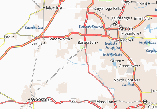Karte Stadtplan Doylestown
