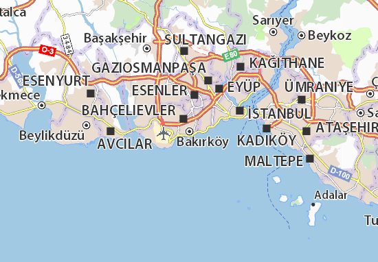Mapa Bakırköy
