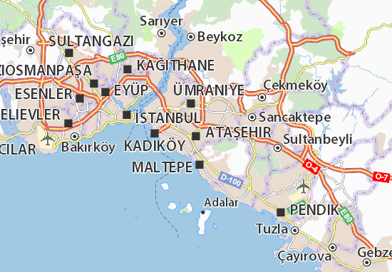 Kaart Plattegrond Ataşehir