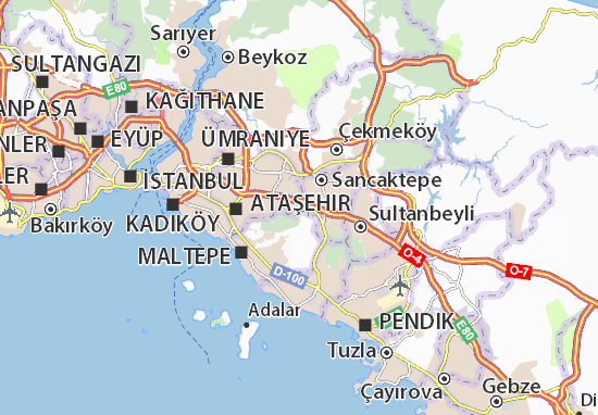 kadıköy ataşehir haritası ile ilgili görsel sonucu