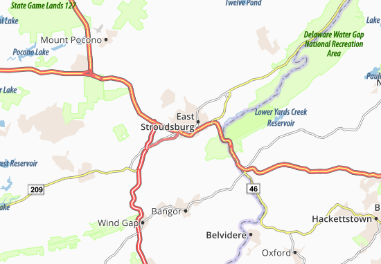 Mapa Stroudsburg
