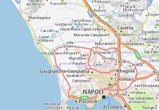 Kaart Plattegrond Casapesenna
