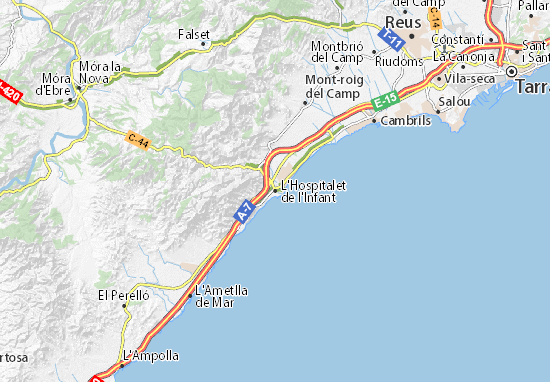L Hospitalet De L Infant Map Detailed Maps For The City Of L Hospitalet De L Infant Viamichelin