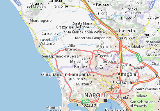 Karte Stadtplan San Cipriano d&#x27;Aversa