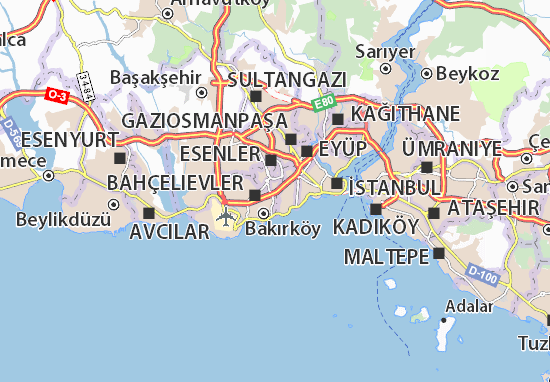 Karte Stadtplan Abdurrahman Nafiz Gürman