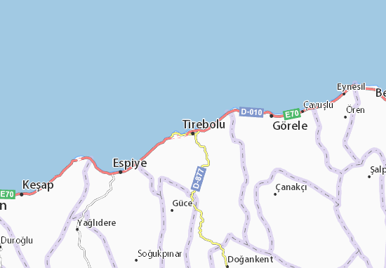 Karte Stadtplan Tirebolu