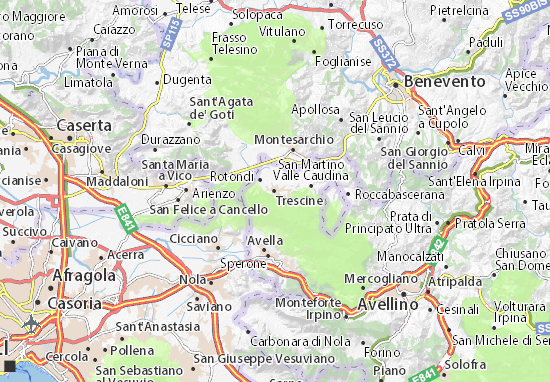 Mapa Trescine