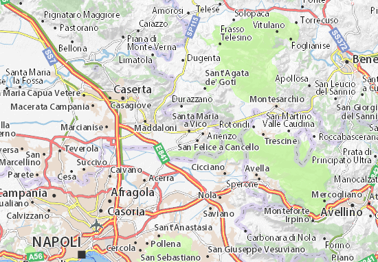 Karte Stadtplan Santa Maria a Vico